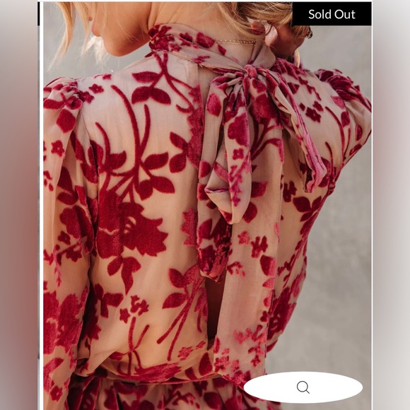 Vici Calgary Floral Tie Dress - Picture 2 of 9